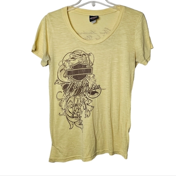 Harley-Davidson Tops - Harley-Davidson Chester's Fort Lauderdale Florida Studded Scoop Neck Tee XL
